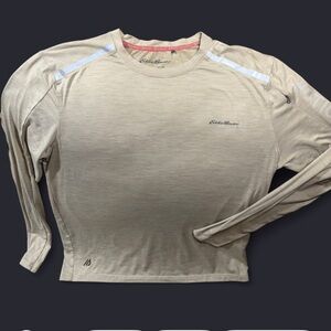 Eddie Bauer NWOT Men's Medium Long-Sleeve Performance Shirt Beige